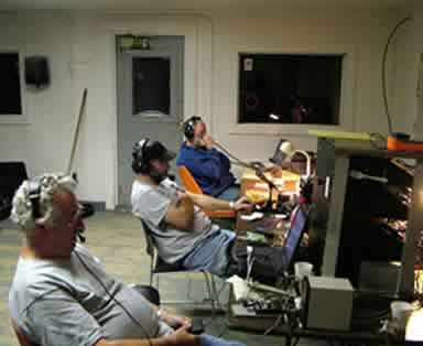 When conditions fade, calling CQ hypnotizes the team.  Here we have Henry/KT1J, Bob/WE1P, and Paul/K1PJM.